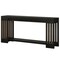 70.9" Narrow Farmhouse Sofa Table 2-Tier Console Table with Stripe Legs